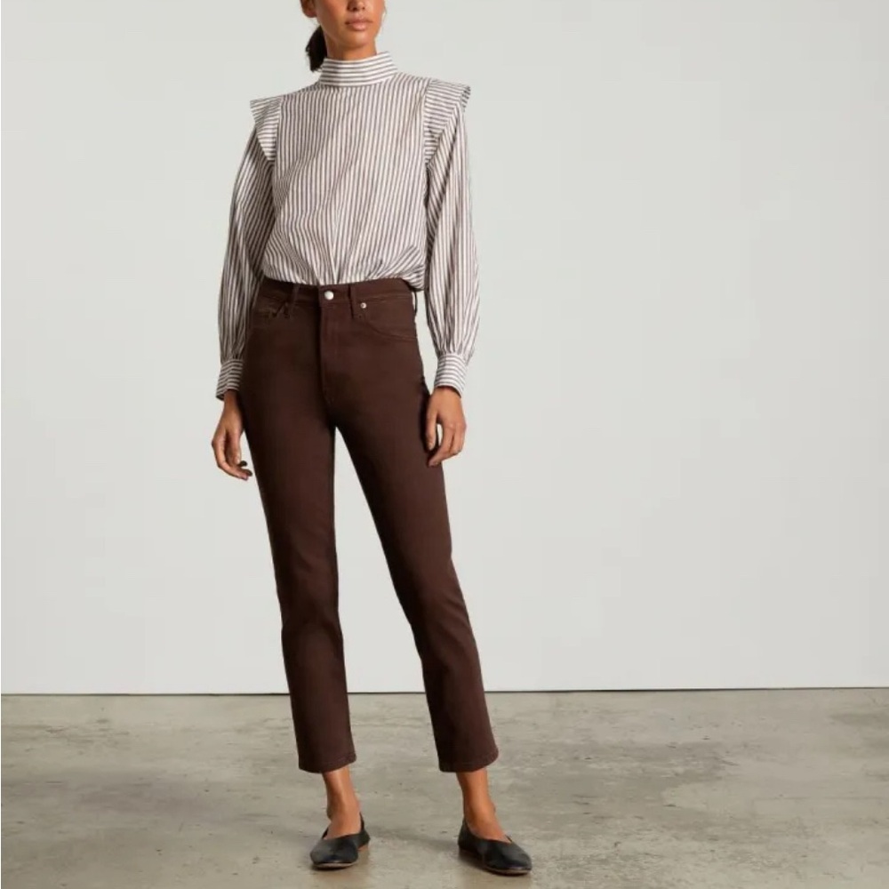 Everlane The Original Cheeky Jean Organic Cotton 27 Crop Brown Size 27